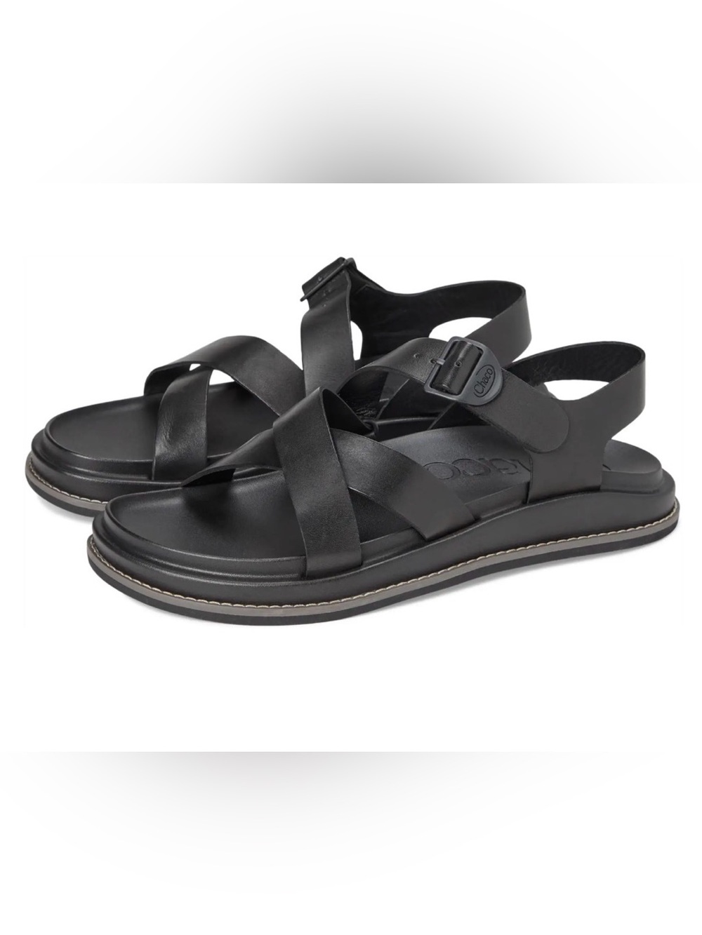 Chaco Women's Black Strappy Platform Sandals